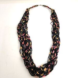 Vintage multi strand 34" beaded necklace